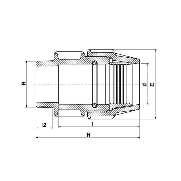 Attacco Plasson dritto Ag D. 20Mm 1/2"