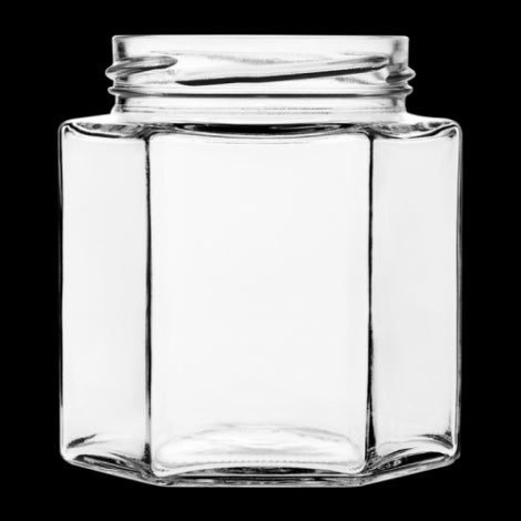 Marmeladenglas mit 6 Ecken