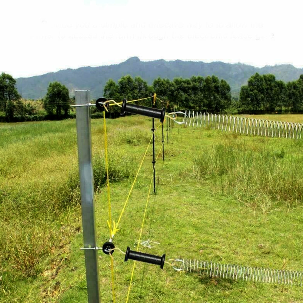 Maniglia isolante con gancio a N nero per cancello farming