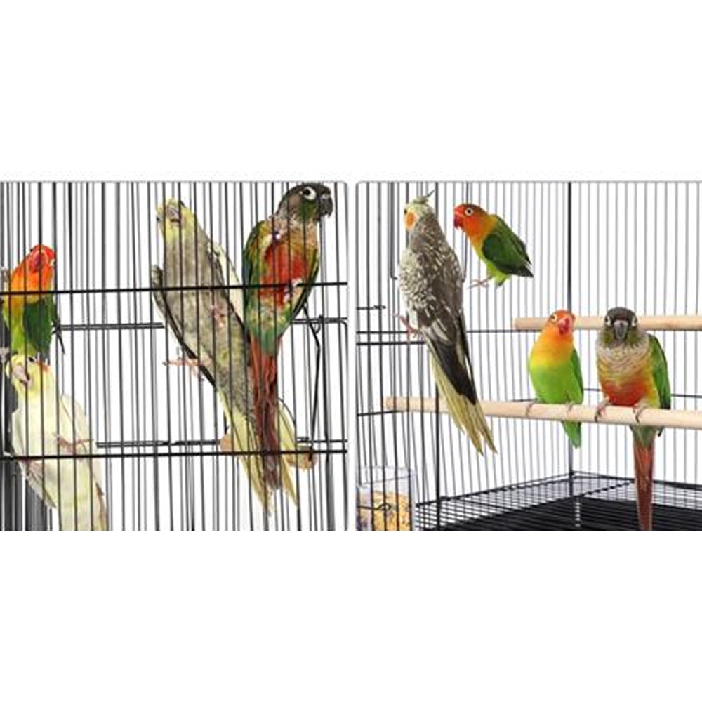 Gabbia per uccelli rosa nera