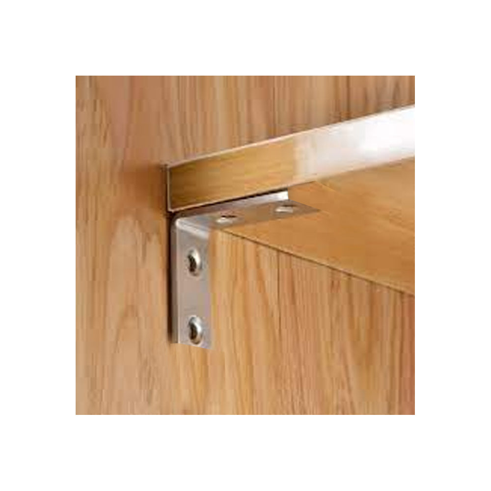 Staffa angolare con fori svasati per viti