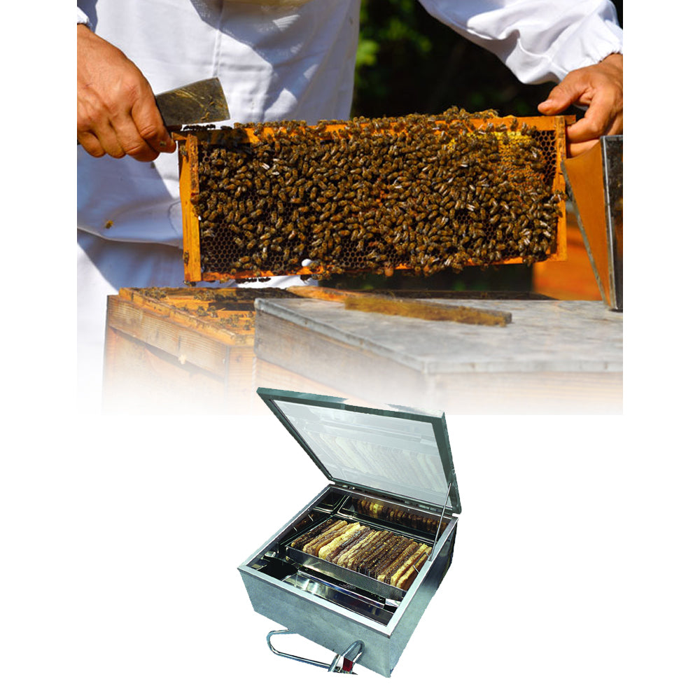 Smalto III Fusore Solare per Cera - Acciaio Inox, Alte Prestazioni con Vetro Speciale per Apicoltori