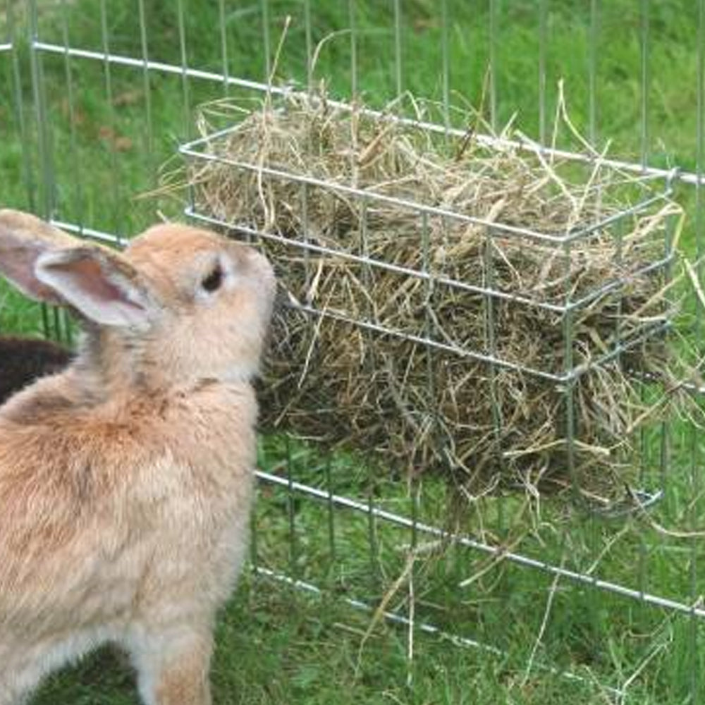 Rastrelliera blocca porta per conigliera zincata 32cm
