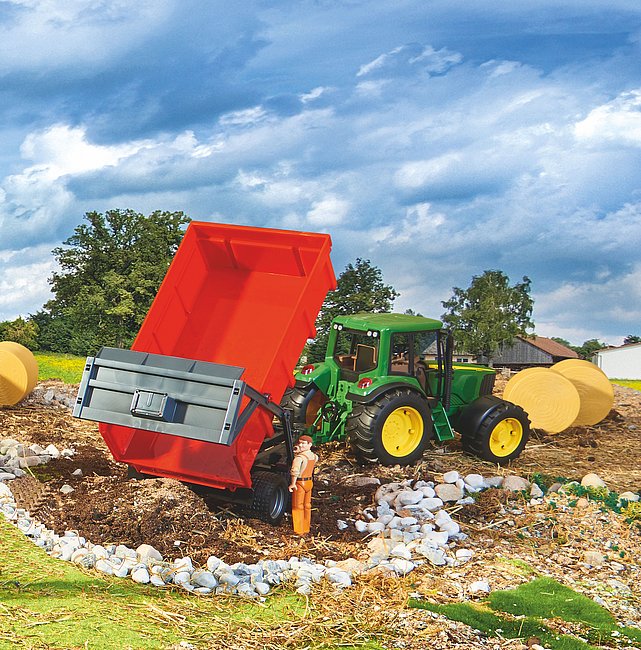 Rimorchio ribaltabile Bruder con sponda posteriore automatica