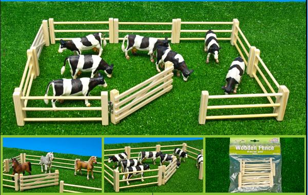 Set di recinzione e cancello in legno (confezione da 6) per bambini