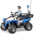 Bruder Quad della Polizia con Poliziotto e Attrezzature