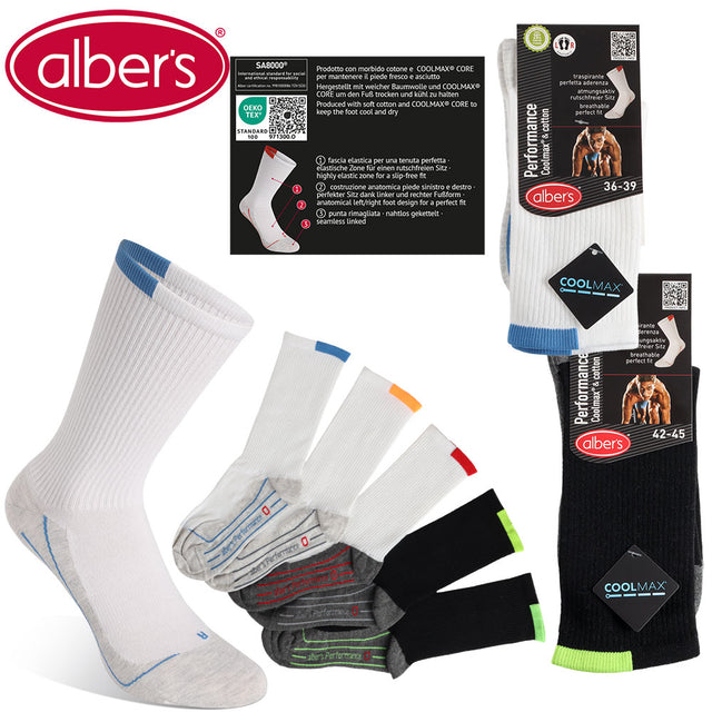 Calzini sportivi performance coolmax di alber