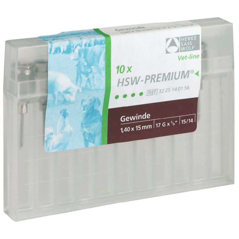 HSW PREMIUM® Nadel mit Gewindeaufsatz - 10 Stück