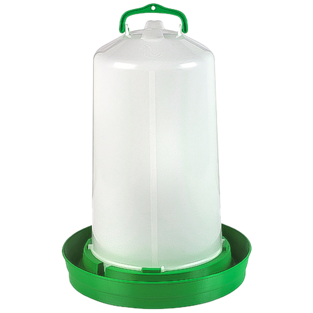 Bevutoio Premium 12L (Verde) | Bevitore per Pollame Durevole | Stile Tramoggia | Costruzione in Plastica
