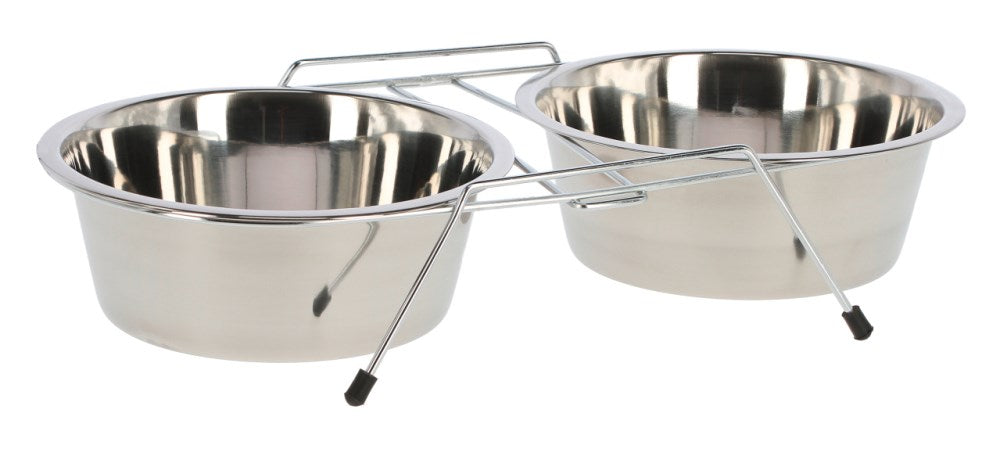 Stainless steel double bowl stand