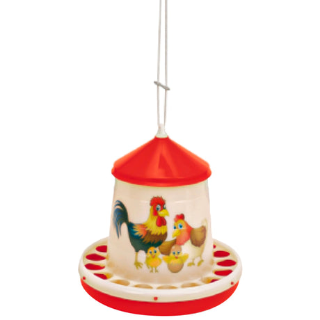 Mangiatoia in Plastica per Polli 4KG - Happy Range, Resistente ed Efficiente