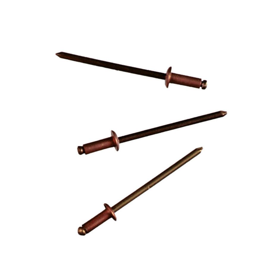 Rivetti ciechi in rame – Ø 3,2 mm – Lunghezze varie – Confezione da 50 pezzi