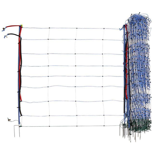 TitanNet Rete Antilupo con Pali PREMIUM - Bianco/Blu - 50m x 122cm