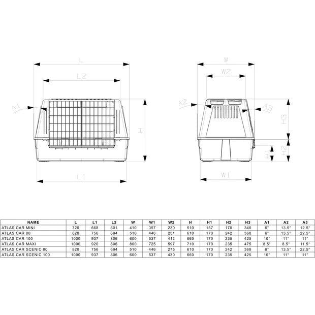 Dog Carrier for Atlas Car 100