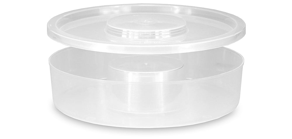 1.5 liter round plastic bee feeder and replacement lid