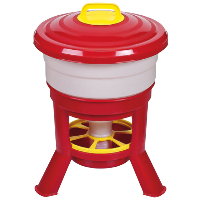 Comedero Imperial Hopper 30 L – Grande Comedero Esterno per Pollame e Uccelli da Caccia con Parapioggia