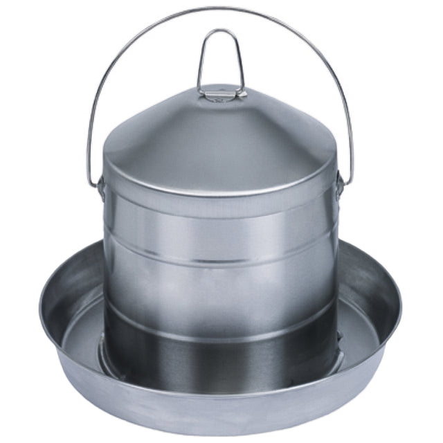 Bevitore in Acciaio Inox 8L – Resistente alla Ruggine, Facile da Appendere per Uccelli