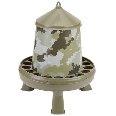 Distributore di Mangime per Polli 4KG con Gambe - Design Mimetico, Anti-Spreco