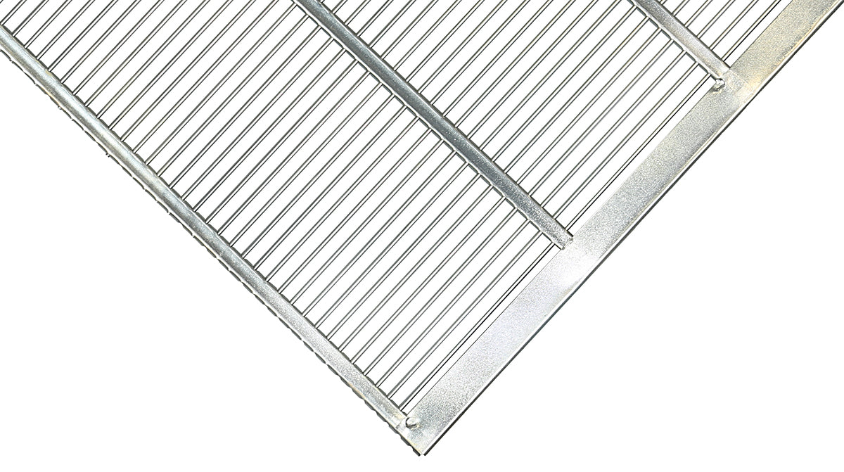 Barriere aus verzinktem Metall, normale Größe 398 x 398