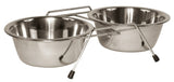 Stainless steel double bowl stand