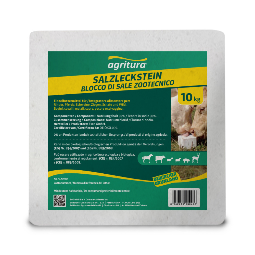 10kg White Salt Lick Block – Mineral Salt Block for Livestock & Farm Animals