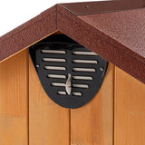 Ferplast Domus Cuccia per Cani in Legno – Casetta da Esterno in Pino Nordico Certificato FSC – Riparo Isolato per Animali con Ingresso Anti-morso, Tetto Apribile per Facile Pulizia