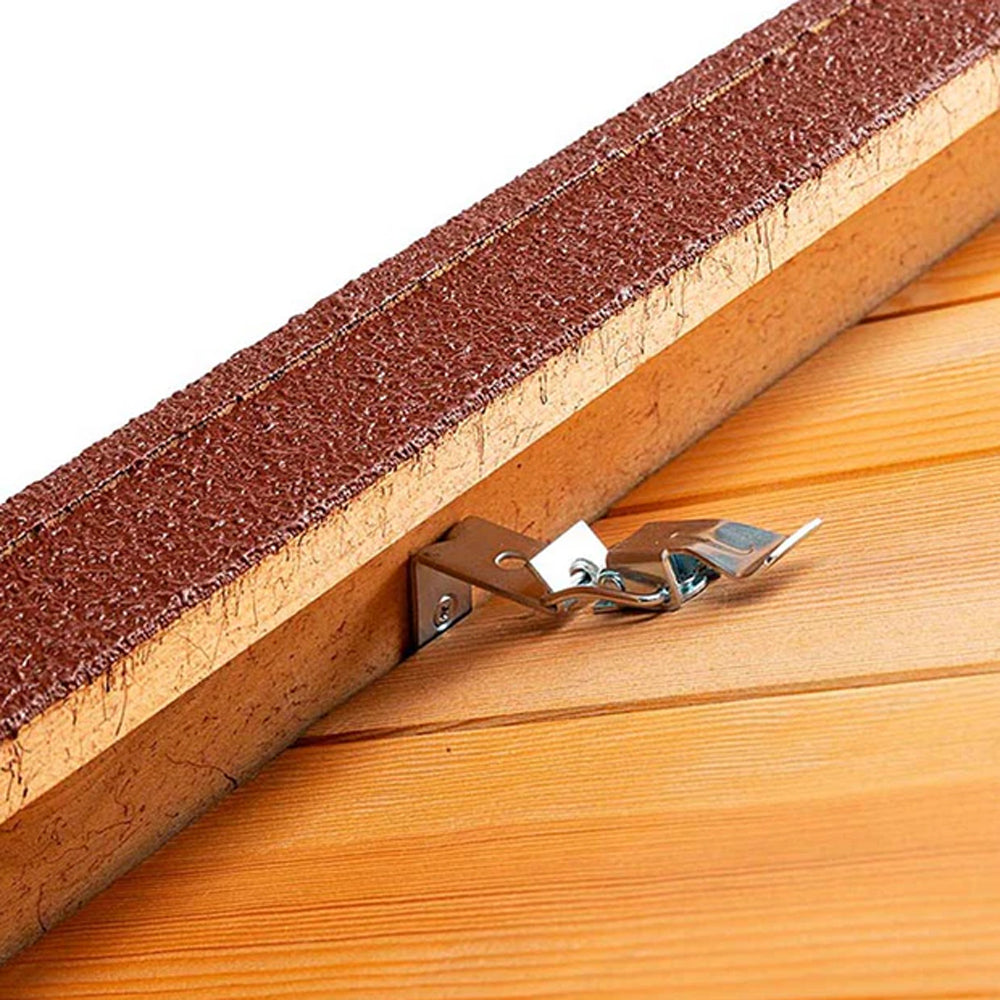 Ferplast Domus Cuccia per Cani in Legno – Casetta da Esterno in Pino Nordico Certificato FSC – Riparo Isolato per Animali con Ingresso Anti-morso, Tetto Apribile per Facile Pulizia