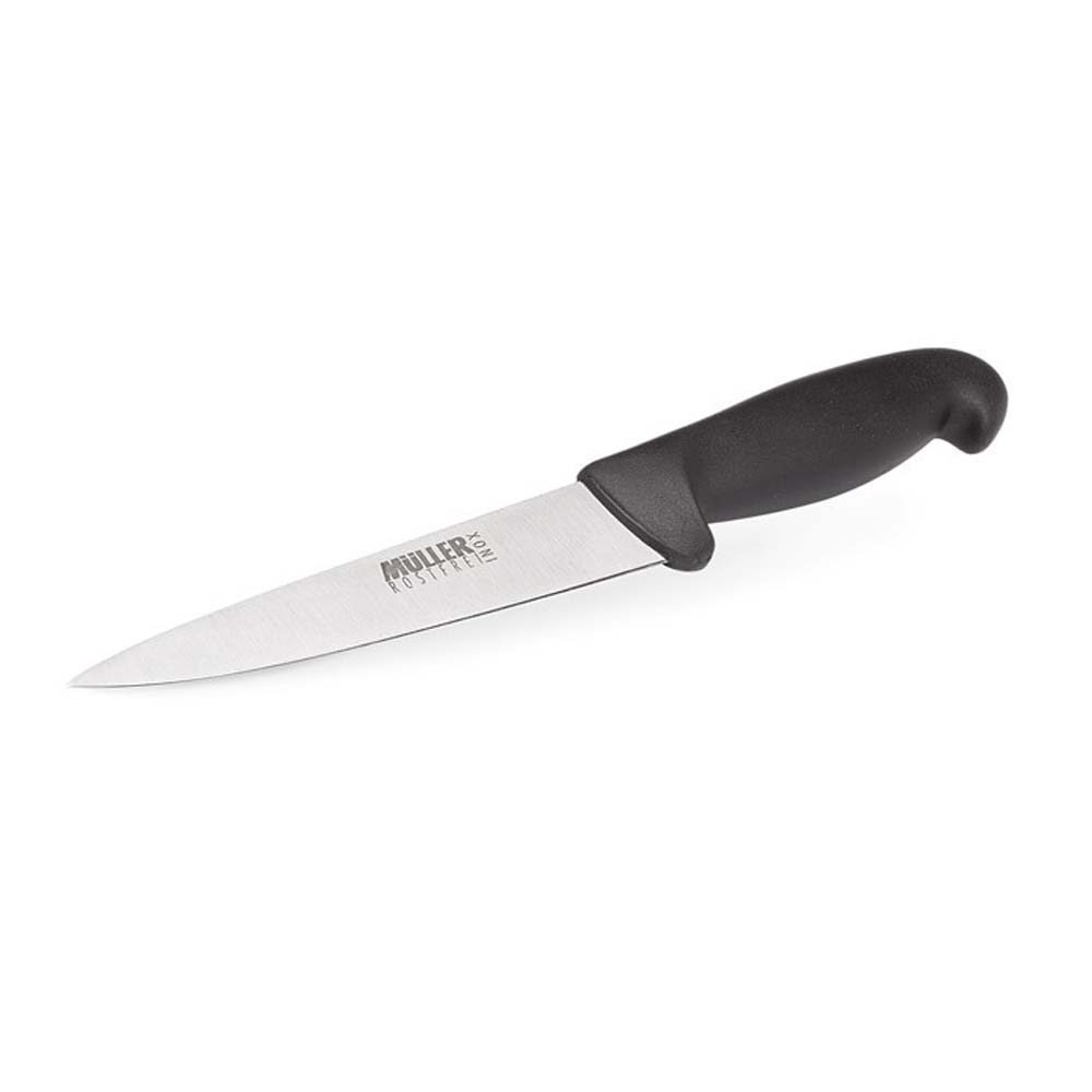 Muller Coltello da macellaio in acciaio inox con manico in plastica 18 cm