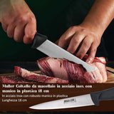 Muller Coltello da macellaio in acciaio inox con manico in plastica 18 cm