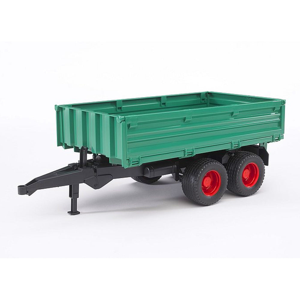 Bruder tipper trailer with tandem axle for transport with tipper