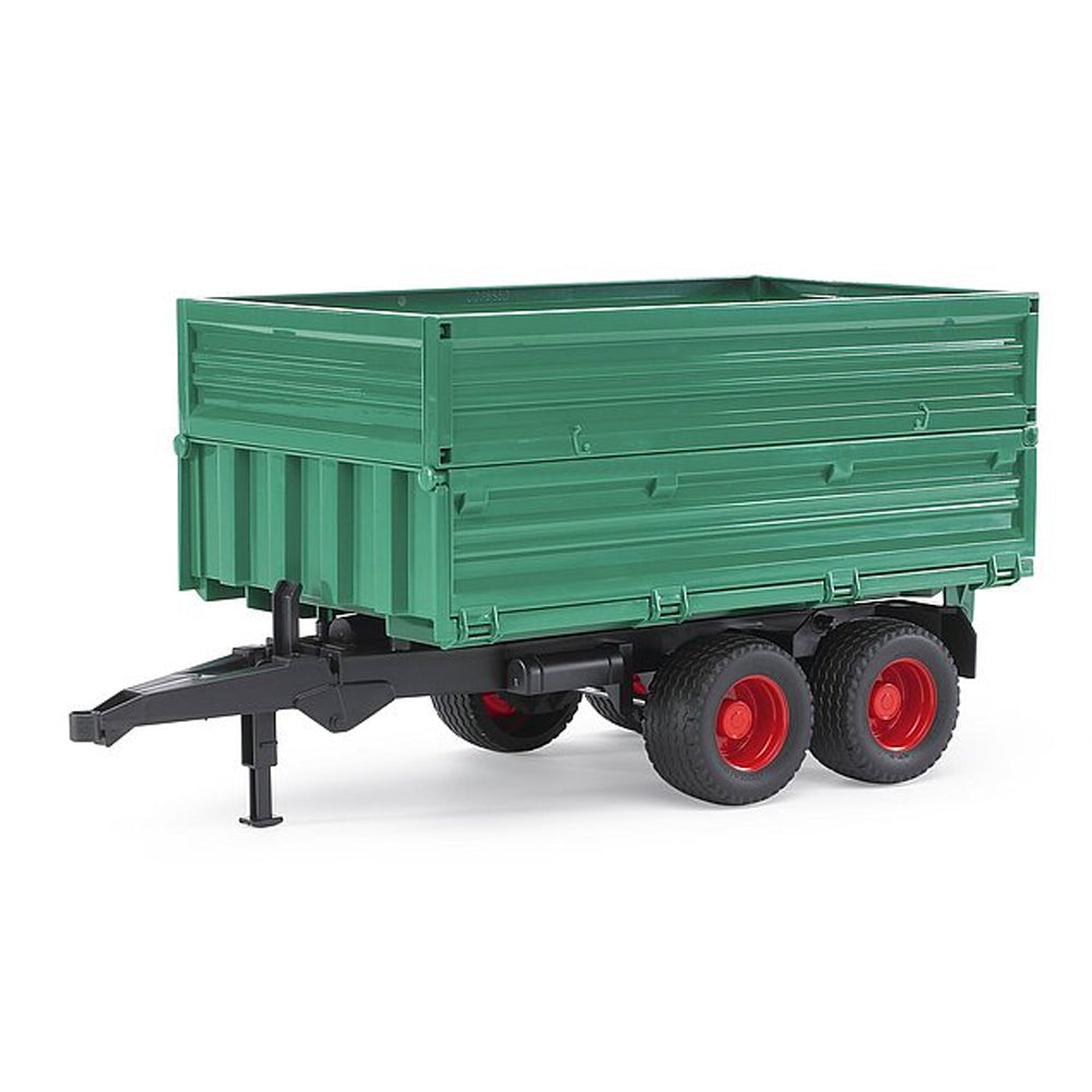 Bruder tipper trailer with tandem axle for transport with tipper