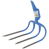 Forcone in acciaio per letame con attacco a molla senza manico