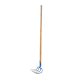 Sturdy manure rake with 4-tine handle - perfect for spreading manure and cutting bushes
