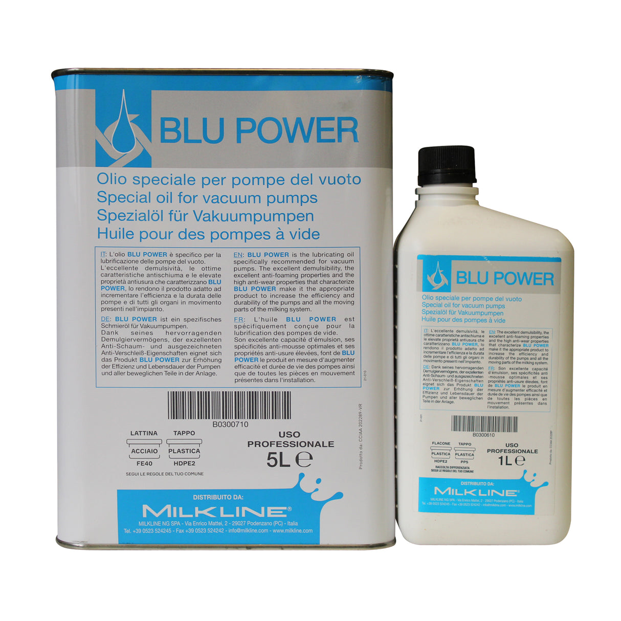 Olio per mungitrici per pompe Blue Power