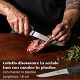 Coltello disossatore in acciaio inox con manico in plastica