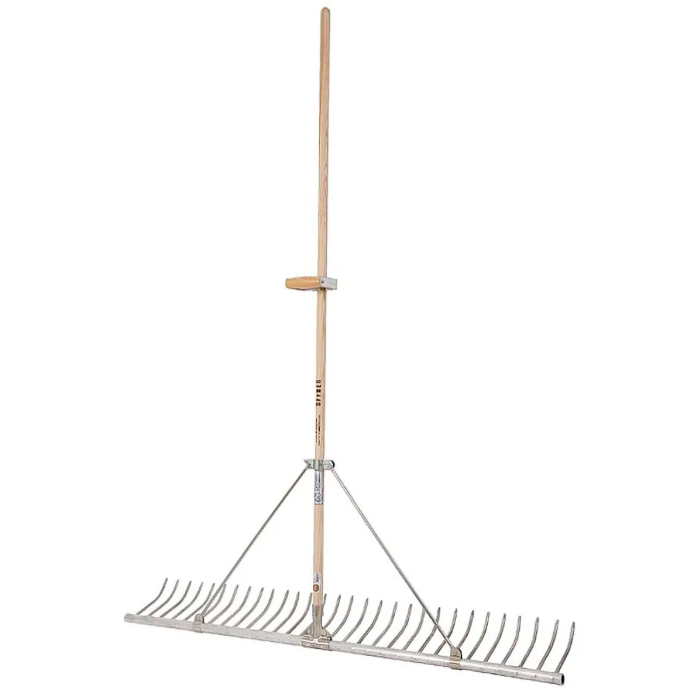 Rastrello A Ventaglio, Rastrello Metallico, Manico Telescopico, Raccoglifrutta, Spazzola Per Pavimentazione – Sistema Da Giardino QUEST - Foto 6