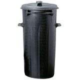 Bidone nero in plastica con coperchio e 2 manici – 80lt, 100lt, 110lt