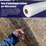 Bale packaging net for mini baler