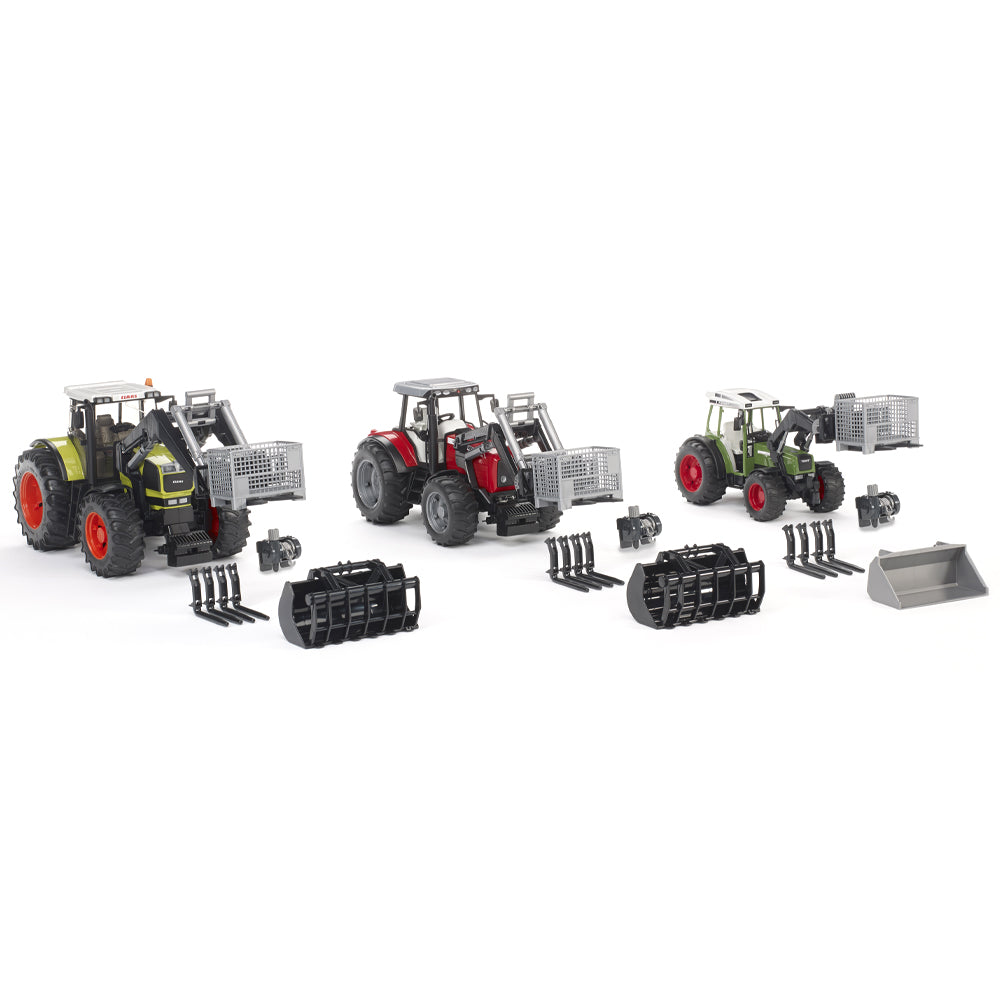 Bruder Caricatore Frontale con Argano Forche per Fieno e Pallet