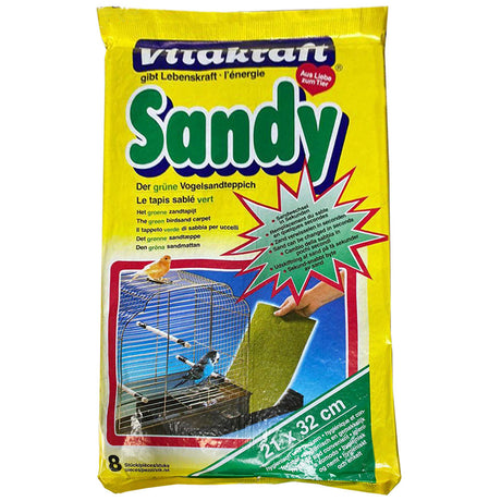 Vitakraft Sandy Tappeto di Sabbia Naturale per Uccelli 8Pezzi