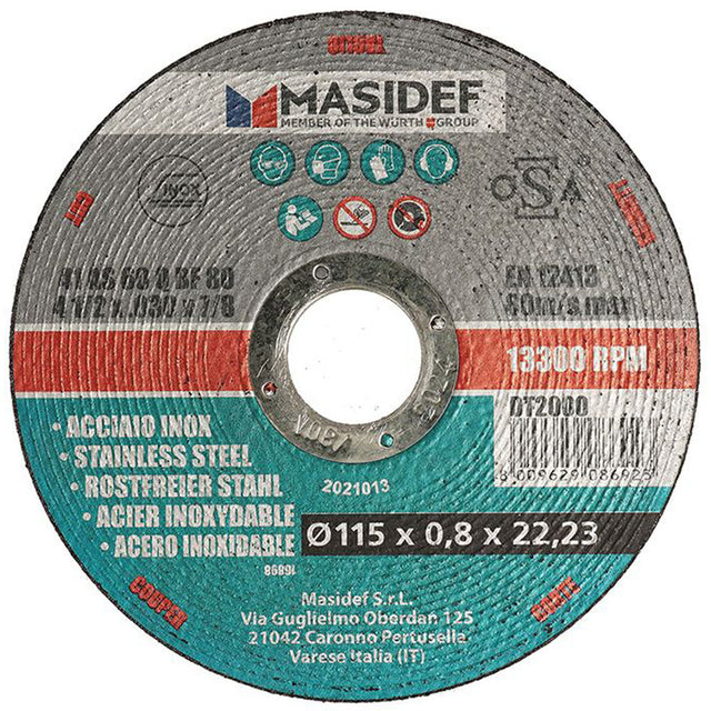 Disco da taglio per acciaio inox