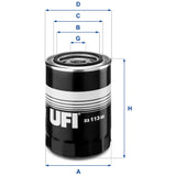 Filtro Olio UFI 2311300 con Valvola Blocco Arretramento