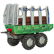 Rimorchio in legno Rolly Toys con 5 tronchi di plastica