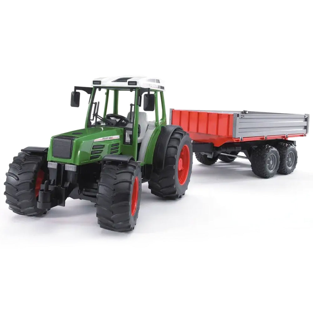 Bruder Fendt 209 S con rimorchio a sponde ribaltabili