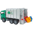 Modellino di camion dei rifiuti a marchio bruder, robusto modello in scala per bimbi dai 3 anni in su