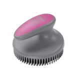 Small brush for grooming rubber fur