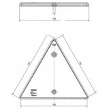 Triangolo Rifrangente Rosso con Viti