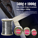 Filo a nido d'ape in acciaio inox 500g e 1000g