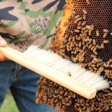 Imgut® bee brush with 6 cm long nylon bristles and wooden handle