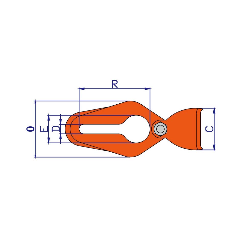 Kettenseilhaken 7/8 Mm - Klasse 80